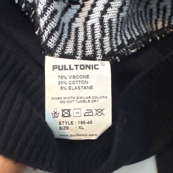 Striped Pullover Sweater With Dragon Pattern For Men By Pulltonic - XL - Picture 4 of 4